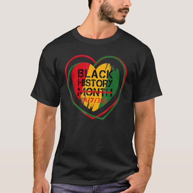 Black History Month 247365 Melanin Afro African Pr T-Shirt (Front)