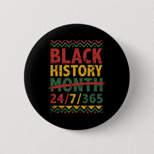 Black History Month 247365 With African Flag 6 Cm Round Badge