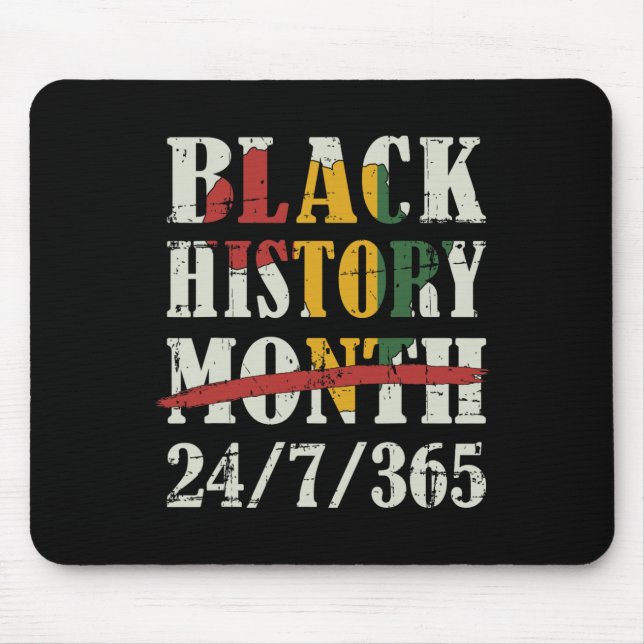 Black History Month 247365 With African Map Flag  Mouse Mat (Front)