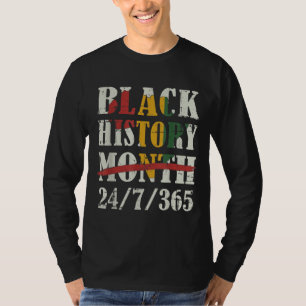 Black history month 247365 with african map flag T-Shirt