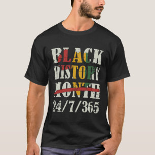 Black History Month 247365 With African Map Flag  T-Shirt