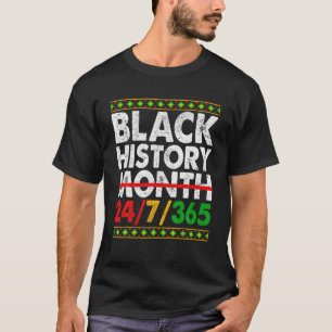 Black History Month 24/7/365 Africa Map Melanin 20 T-Shirt