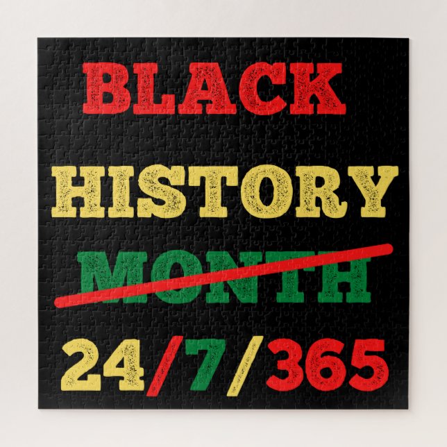 Black History Month 24/7/365 - Black History Jigsaw Puzzle (Vertical)