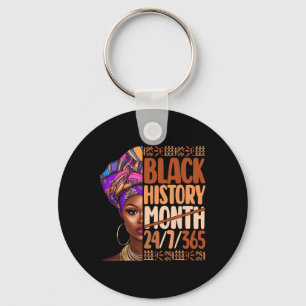 Black History Month 24 7 365 Black Pride African A Key Ring
