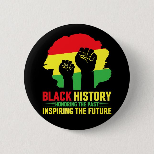 Black History Month 6 Cm Round Badge (Front)
