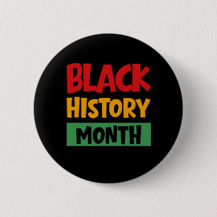 Black History Month 6 Cm Round Badge