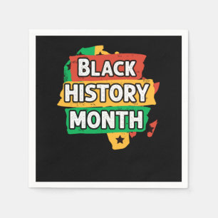 Black History Month Africa Flag Napkin