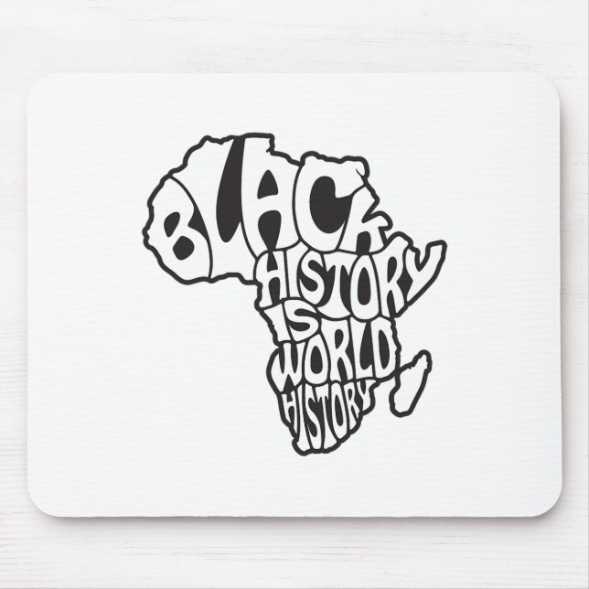 Black History Month Africa Map Design Educational  Mouse Mat (Front)