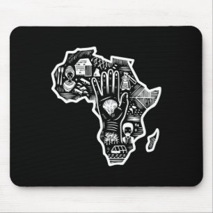 Black History Month Africa Map Design Unity Art Mouse Mat