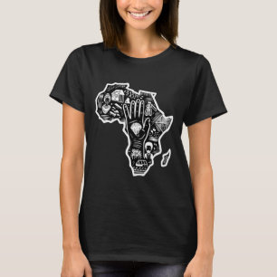 Black History Month Africa Map Design Unity Art  T-Shirt