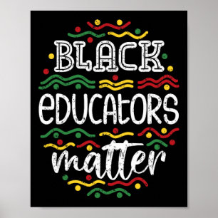 Black History Month Africa Teacher - Black Educato Poster