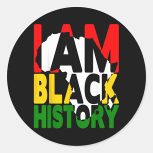 Black History Month African Aamerican Pride Cel Classic Round Sticker