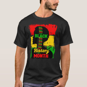 Black History Month African Afro Girl Black Pride T-Shirt