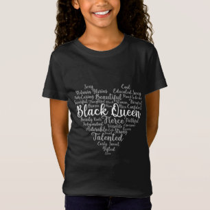 Black History Month African American Black Queen H T-Shirt