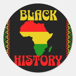 Black History Month, African american Classic Round Sticker