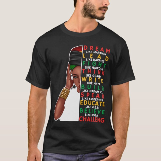 Black History Month African American Country Celeb T-Shirt (Front)
