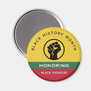 Black History Month African American Curved Text Magnet