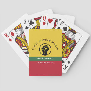 Black History Month African American Curved Text Playing Cards