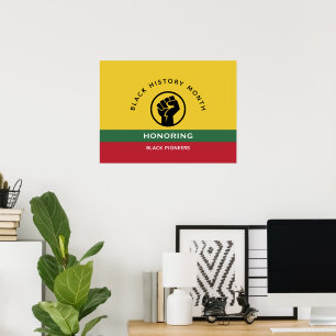 Black History Month African American Curved Text Poster