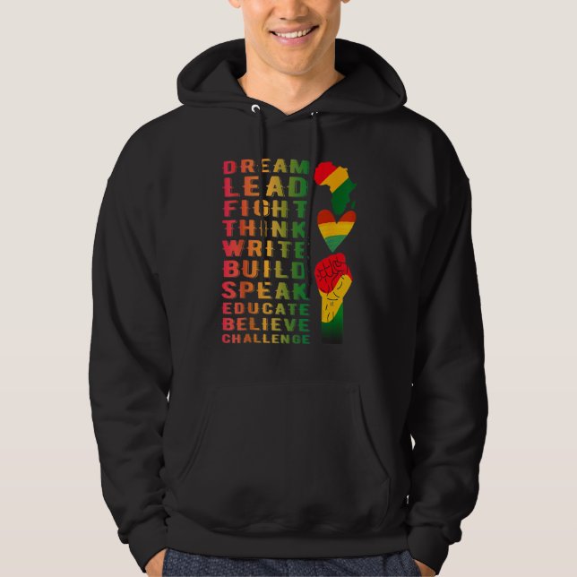 Black History Month African American   For Girls W Hoodie (Front)