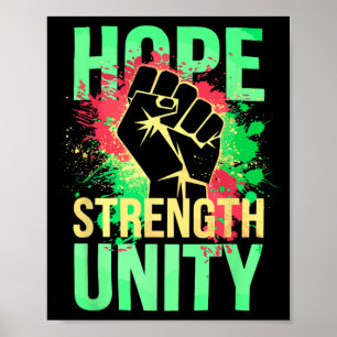Black History Month African American Hope Strength Poster