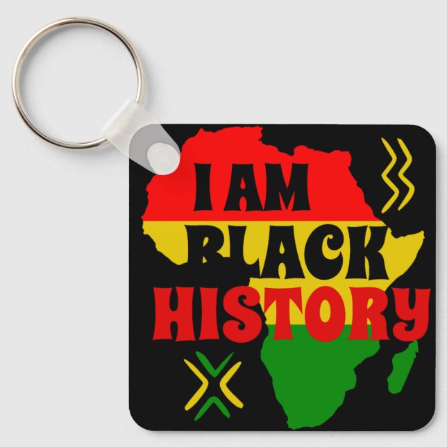 Black History Month, African american Key Ring (Front)