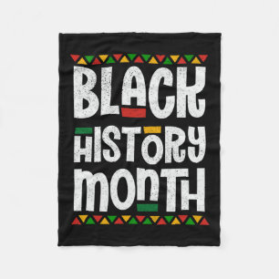 Black History Month African American Melanin Pride Fleece Blanket