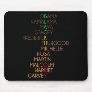 Black History Month African American Men Women Kid Mouse Mat