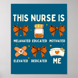 Black history month african american nurse for poster