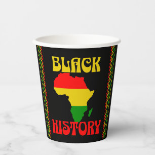 Black History Month, African american Paper Cups