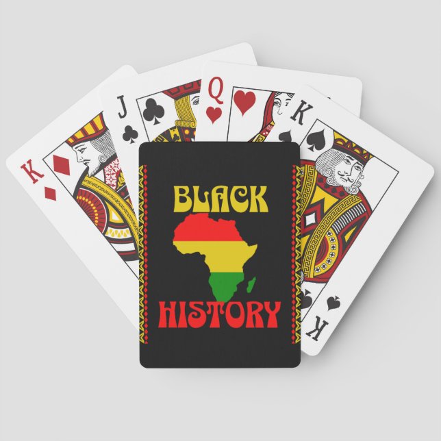 Black History Month, African american Playing Cards (Back)