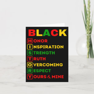 Black History Month African American Pride Celebra Card