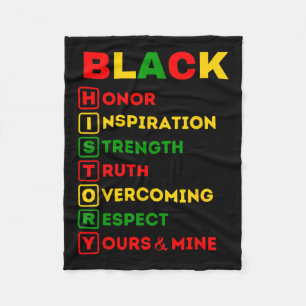 Black History Month African American Pride Celebra Fleece Blanket
