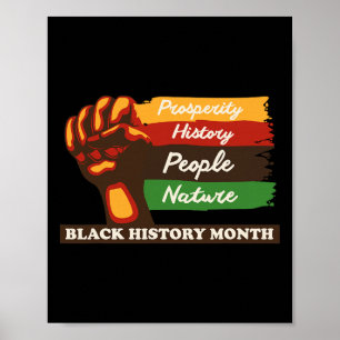 Black History Month African American Pride Fist Me Poster