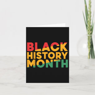 Black History Month African American Pride Men Wom Card
