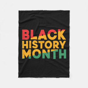 Black History Month African American Pride Men Wom Fleece Blanket