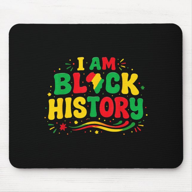 Black History Month African American Pride Mouse Mat (Front)