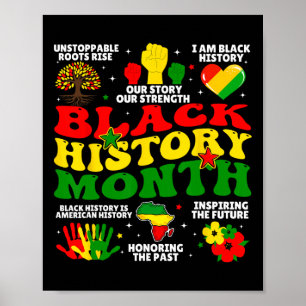 Black History Month African American Proud Men Wom Poster