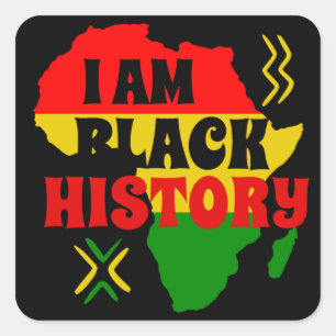 Black History Month, African american  Square Sticker