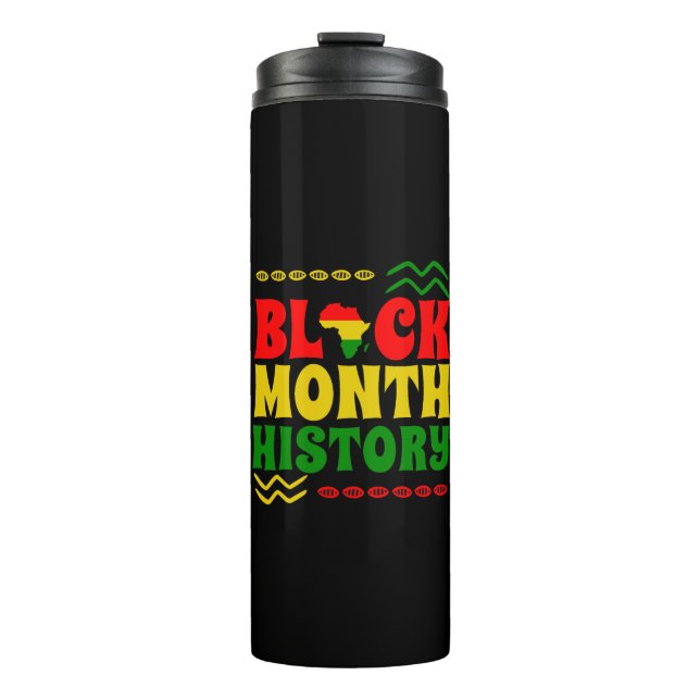 Black History Month, African american Thermal Tumbler (Front)