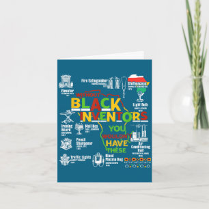 Black history month african american women men card