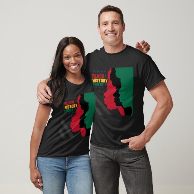 Black History Month African Americans Flag T-Shirt (Unisex)