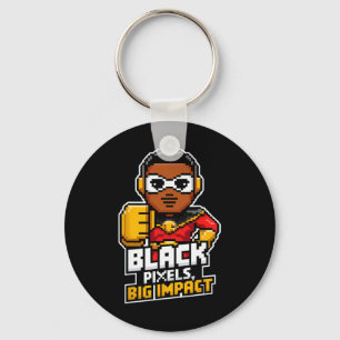 Black History Month African Black Afro Boy Video G Key Ring