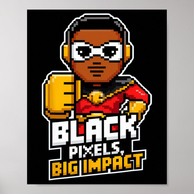 Black History Month African Black Afro Boy Video G Poster (Front)