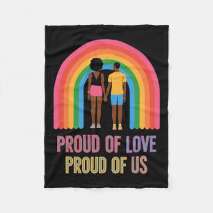 Black History Month African Black Proud Couple Afr Fleece Blanket