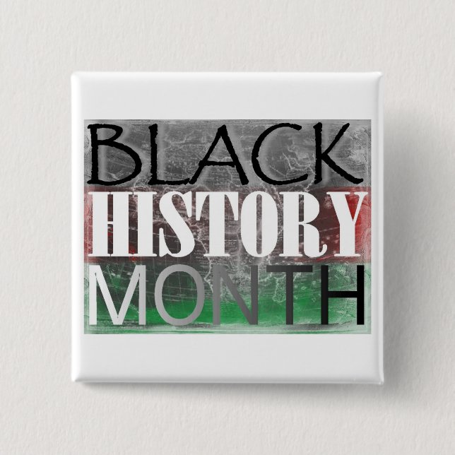 Black History Month (African Flag) 15 Cm Square Badge (Front)