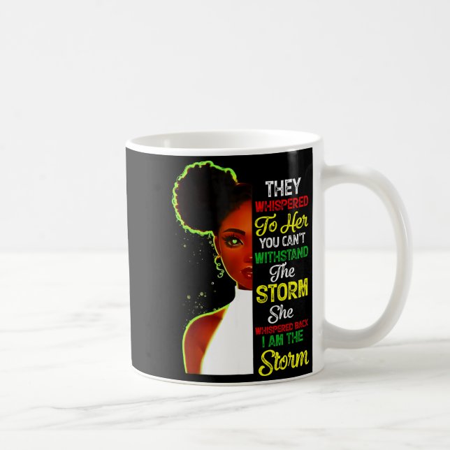 Black History Month African Girl Woman Afro I Am T Coffee Mug (Right)