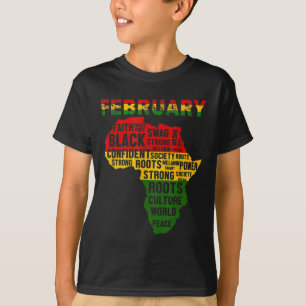 Black History Month  African Map Colors T-Shirt