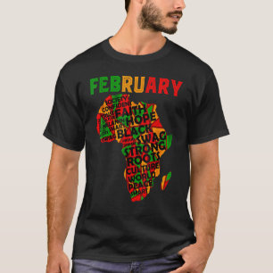 Black History Month African Map Colours Africa Roo T-Shirt