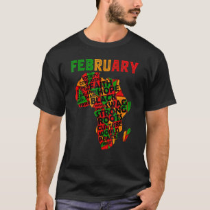 Black History Month African Map Colours Africa Roo T-Shirt